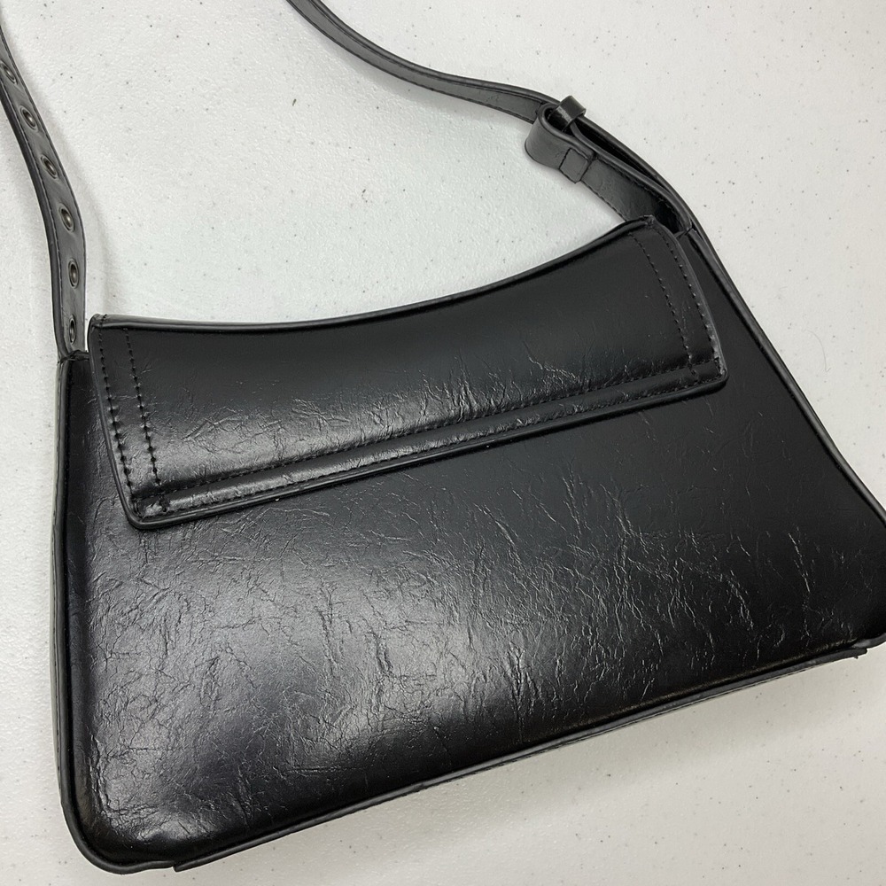 Steve Madden BMargy Shoulder Bag Purse Black Faux Leather Studded Y2K SM Logo - Picture 5 of 9